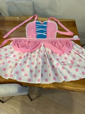 Pink Polka Dot Retro Apron Bo peep theme